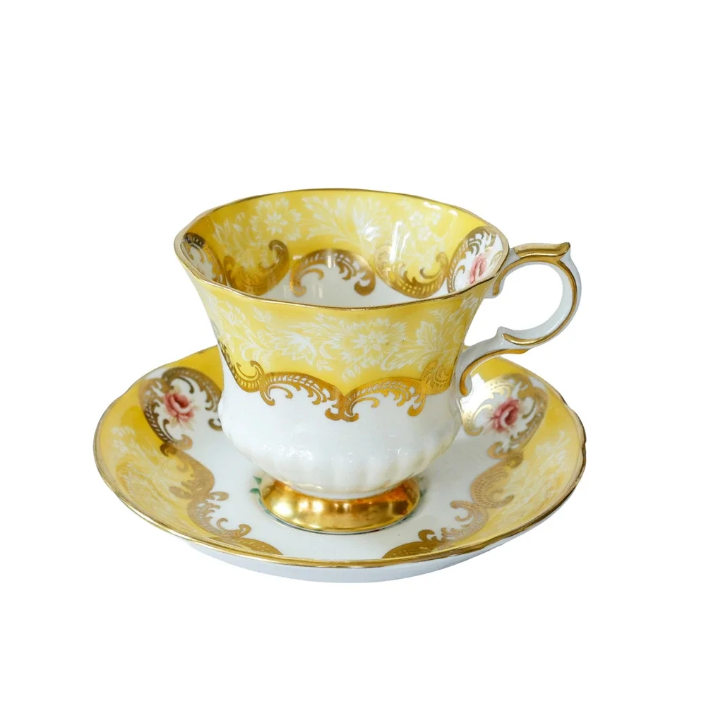 VTG 1960s Paragon Trenton Floral Teacup Set English Countryside Cottage Regency